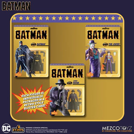 Mezco Batman (1989) 5 Points Set of 3 Action Figures