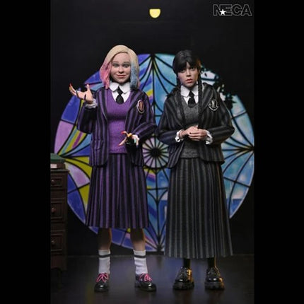 NECA Wednesday Addams and Enid (Nevermore Uniform) Action Figure 2-Pack