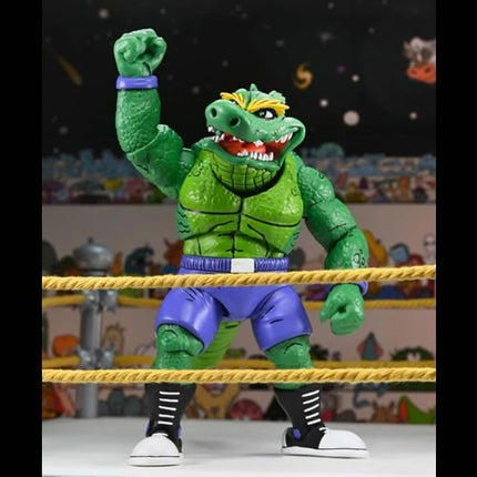 NECA TMNT Archie Comics Stump Wrestling Leatherhead Action Figure