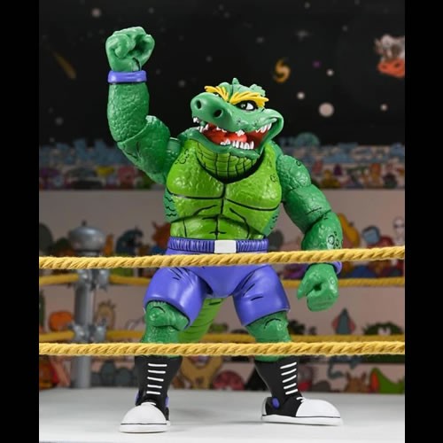 NECA TMNT Archie Comics Stump Wrestling Leatherhead Action Figure