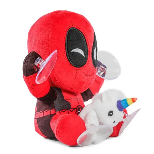 Kidrobot Marvel - Deadpool w/ Unicorn Window Clinger Plush