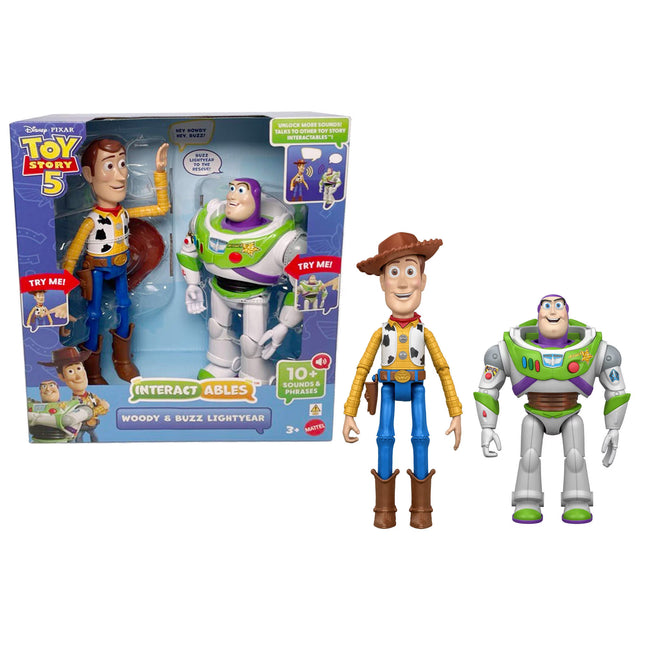 Mattel Disney & Pixar Toy Story 5 - Woody & Buzz Lightyear Phrases & Cross Talk