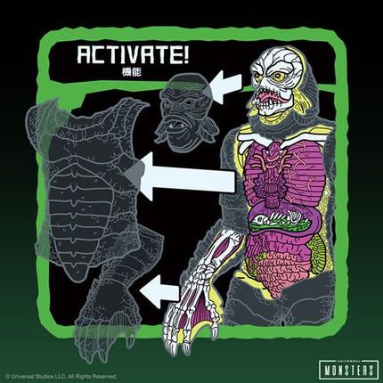 Super7 Super Cyborg Universal Monsters Creature from The Black Lagoon (Clear)