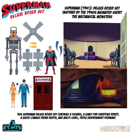 DC - Superman: The Mechanical Monsters (1941) Deluxe Boxed Set 5 Points Figures