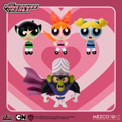 MEZCO TOYZ The Powerpuff Girls - 5 Points Figures - 4pc Deluxe Set