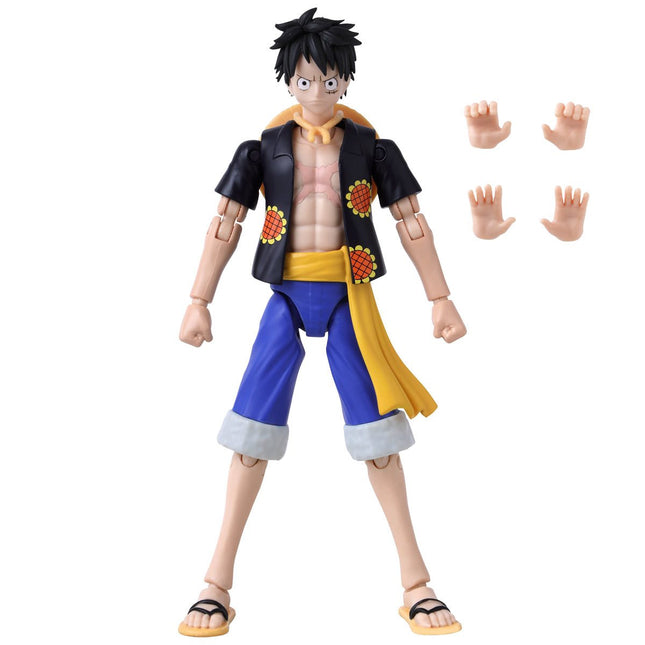 BANDAI One Piece - Monkey D. Luffy (Dressrosa Version) Anime Heroes Figures