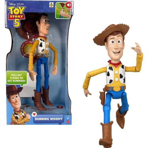 Mattel Disney & Pixar Toy Story 5 Running Woody - Action Figure 50 Plus Sounds