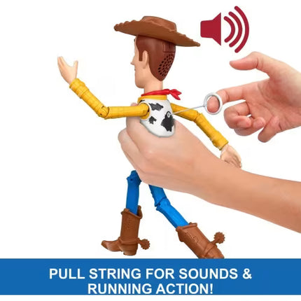 Mattel Disney & Pixar Toy Story 5 Running Woody - Action Figure 50 Plus Sounds