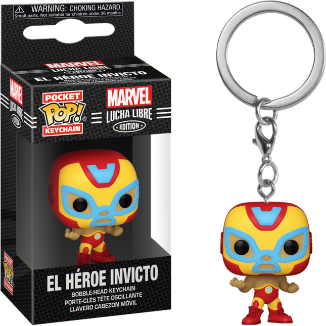Funko Pocket Pop! Keychains - Marvel - Luchadores - El Heroe Invicto (Iron Man)