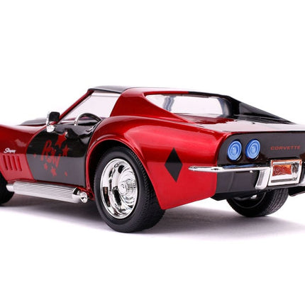 JADA TOYS DC Comics 1969 Corvette Diecast - Hollywood Rides Harley Quinn Figure