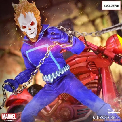 Mezco Marvel's Ghost Rider & Hell Cycle Exclusive Vengeance Edition Figure