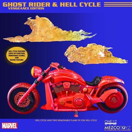 Mezco Marvel's Ghost Rider & Hell Cycle Exclusive Vengeance Edition Figure