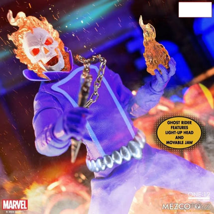 Mezco Marvel's Ghost Rider & Hell Cycle Exclusive Vengeance Edition Figure