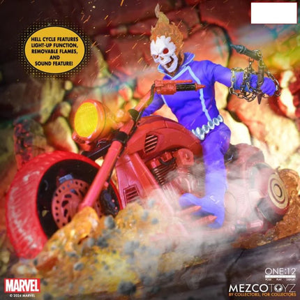 Mezco Marvel's Ghost Rider & Hell Cycle Exclusive Vengeance Edition Figure