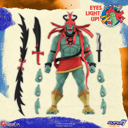 SUPER7 ULTIMATES! ThunderCats - Mumm-Ra (LED Eyes, Toy Color) Action Figure