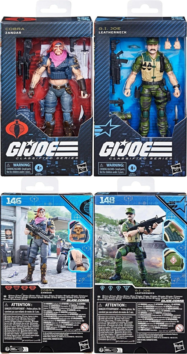 HASBRO GI Joe Classified Series 2-Pack Zandar & Leatherneck 6 Inch Action Figure