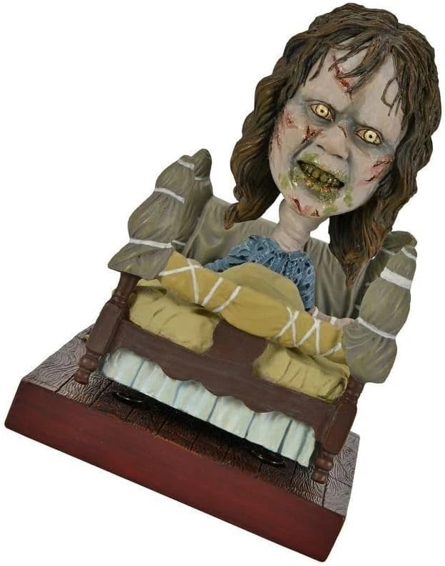 NECA The Exorcist Regan in Bed Head Knocker Bobblehead
