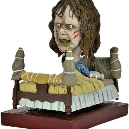 NECA The Exorcist Regan in Bed Head Knocker Bobblehead