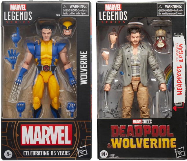 Marvel Legends Wolverine 85th Anniversary & Headpool Logan 6” Figure Bundle (2-Pack) NEW Sealed
