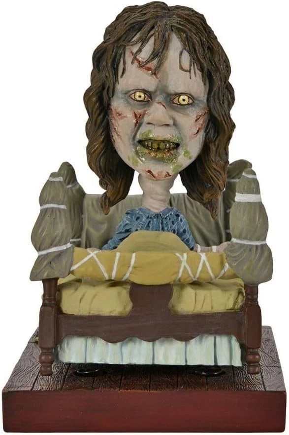 NECA The Exorcist Regan in Bed Head Knocker Bobblehead