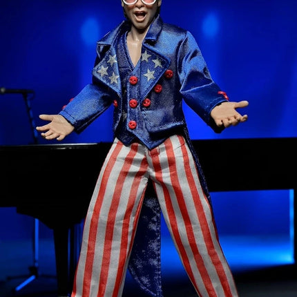 NECA - Elton John 8″ Clothed Action Figure with Piano – Live in ’76