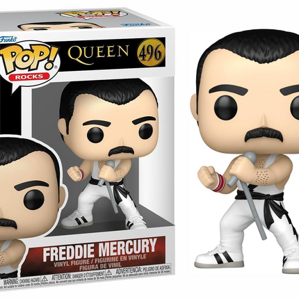 Funko Pop! Rocks: Queen - Freddie Mercury - (White Singlet) - Vinyl Figure #496